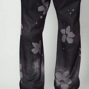 Custom Luxury Fleece Mid Waist Street Flared Heavyweight Drawstring Closure Sweatpants Screen Printed Stacked Flare <b>Joggers</b> - Product Image 4