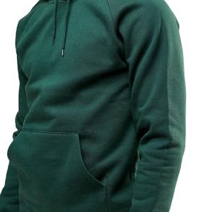 Sweat à capuche décontracté pour homme en molleton 100 % coton de haute qualité, respirant, avec poche et logo brodé, teint uni, collection hiver 2026 - Product Image 3