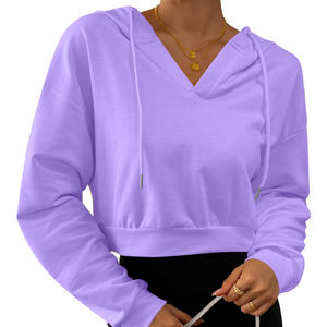 Sweat à capuche sportif anti-rides pour femmes respirant à usage quotidien sweats à capuche pour femme Style flexible - Product Image 3