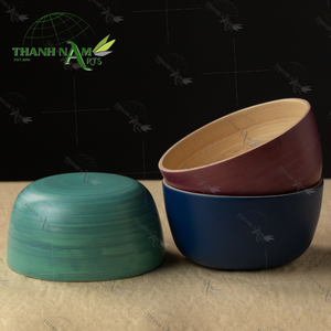 Tazón de servicio de bambú desechable respetuoso con el medio ambiente personalizado OEM para uso reutilizable en cocina o fiesta directo de Vietnam - Product Image 6