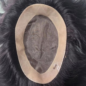 Perruque et toupet pour homme en cheveux indiens Remy Taz Hair - Base mono - Léger, doux et écologique - Product Image 1