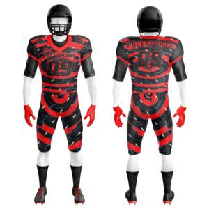 Ensemble d'uniformes de football américain à manches courtes confortables de qualité supérieure matériel respirant sergé sublimation imprimé saison estivale - Product Image 6