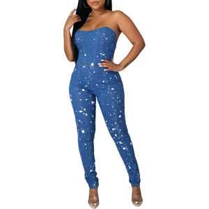 Ladies Summer Sleeveless High Waist Loose Denim <b>Shorts</b> Two Pieces Set Women Casual 2 Pieces Denim <b>Suits</b> For Sale in low price - Product Image 1