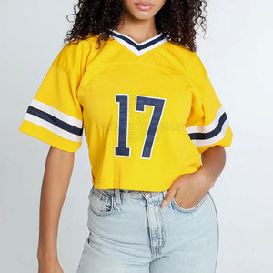 Top Deportivo Corto de Fútbol Americano para Mujer, Manga Corta, 100% Poliéster, Transpirable, Ecológico, Personalizable - Product Image 3