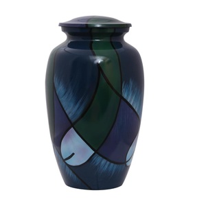 Magnifique urne de crémation imprimée à la main pour adulte, en métal, prix bon marché, vente en gros - Product Image 6