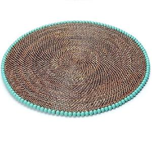 Wholesale Custom Life of Tree Designed Polyester Bead <b>Placemat</b> Christmas Indoor Decorative Mat Dining Table for Home Hotel - Product Image 3