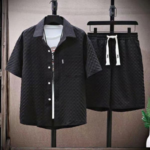 Nueva moda para hombre 100% algodón conjunto de verano moda transpirable chándal corto gran oferta ropa de trabajo OEM - Product Image 6