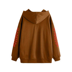 เสื้อฮู้ดขนแกะแฟชั่นสำหรับผู้ชายพิมพ์ลายซิปยาวโอเวอร์ไซส์จากผู้ผลิต OEM - Product Image 4