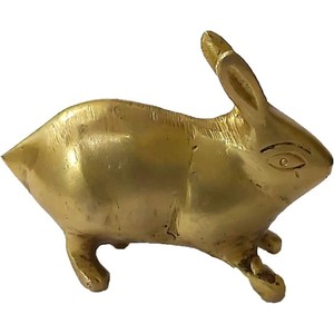 Estatua de conejo de latón de animales decorativos para el hogar y la Oficina, fengshui chino, figuritas coleccionables hechas a mano (conejo) - Product Image 2