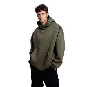 Premium Quality 100% Cotton Men <b>Thick</b> <b>Fleece</b> Winter Heavyweight Drop Shoulder Oversized Custom Logo Screen Print Unisex Hoodies - Product Image 1