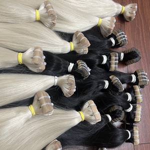 Cinta en extensiones de cabello, venta al por mayor, 100% cabello vietnamita natural, cinta Virgen sin procesar, cabello de fábrica de Vietnam - Product Image 2