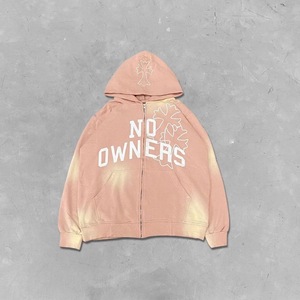 Men's Oversized Sun Fade Zipper Closure Screen Printed Hoodie & Sweatshirt Best Quality Fleece Fabric Outerwear Hoodies - Product Image 6