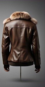 Chaqueta de Lona y Cuero Unisex con Capucha, Forro de Piel Sintética, Transpirable, Resistente al Viento, Forro de Algodón, Estilo Casual, Clásico y Vintage para Invierno - Product Image 3