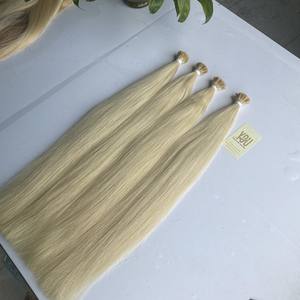 Extension de cheveux humains Remy à cuticules alignées en usine, cheveux vierges russes, kératine italienne pré-collée, pointe plate - Product Image 5