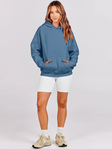 Venta al por mayor de encargo de manga larga Lady Women Top Pullover Hoodies Crop Hoodies para las mujeres - Product Image 6