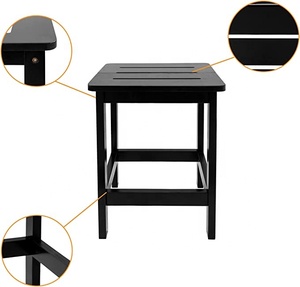 Mesa auxiliar cuadrada HDPE Adirondack, mesa auxiliar moderna HDPE para exteriores, mesa auxiliar resistente a la intemperie para juego de muebles de Patio - Product Image 2