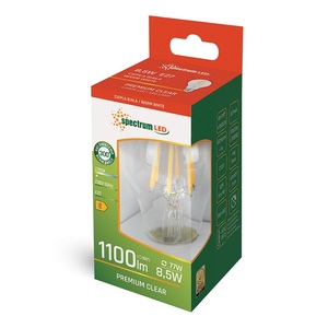 Lámpara LED estándar, cristal transparente, E27, 8,5W, 2700K, 1100Lm (Spectrum WOJ+14595) - Product Image 2