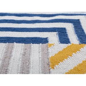 พรมขนสัตว์ทอมือลายเรขาคณิตคลาสสิก Alhambra Ivory Flat Weaves  พรมปอกระเจาทำมือสำหรับบ้าน สำหรับข้างเตียง-ADWP-13055 - Product Image 3