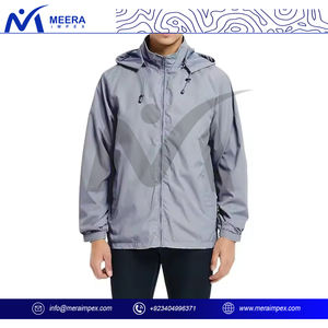 Custom <b>Lightweight</b> Waterproof Hooded Windbreaker <b>Jacket</b> for <b>Men</b> High Street for Winter Sports Team Outdoor Wear Promotional Use - Product Image 2