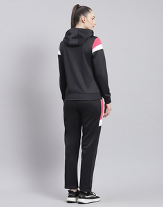 Conjunto de chándal de 2 piezas negro sólido personalizado para mujer, pantalones de chándal transpirables con capucha para invierno, sudor de 2 piezas de longitud completa de alta demanda - Product Image 6