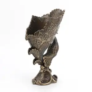 Antika bitmiş kültür tavuskuşu kase vazo ev masa dekorasyon kullanımı için hint ihracatçısı en iyi fiyatlarla