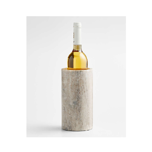 Enfriador de cubo de hielo de cerveza de mármol, Enfriador de botellas de vino, accesorios de barra, Enfriador de forma redonda de champán, pieza de diseño de latón para vino - Product Image 4