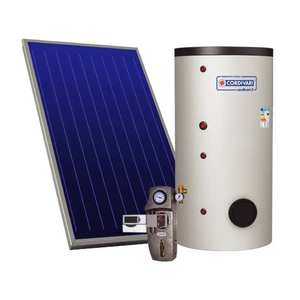 Système solaire thermique à circulation forcée Cordivari EcoBasic 200 litres, chauffe-eau solaire pour toits en pente - Product Image 1