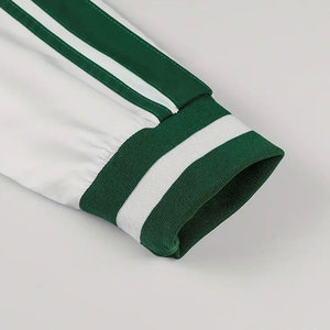 Veste universitaire respirante enduite, vert forêt, laine et blanc, unisexe, automne, col montant, logo frontal, baseball - Product Image 5