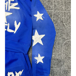 Ensemble de survêtement évasé pour hommes sérigraphié en polaire personnalisé vente en gros ensemble de survêtement évasé 2 pièces en coton uni pour hommes à vendre - Product Image 6