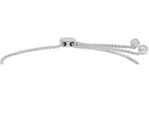 Wholesale OEM 14K <b>White</b> Gold Bohemian Celestial Endlessness 0.22Ct Moissanite Infinity C Chain Adjustable Bolo <b>Bracelet</b> - Product Image 4