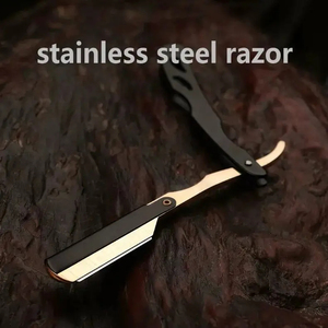 MORGANS INDUSTRIES Black Stainless Steel Single Blade <b>Razor</b> with ABS Handle for <b>Men</b> Barber Shop & Hotel Use - Product Image 5