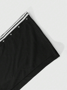 Pantalones de chándal holgados de pierna ancha personalizados para hombre, ropa informal de felpa francesa de algodón 100%, estilo informal ligero a rayas Oxford de cintura media - Product Image 3