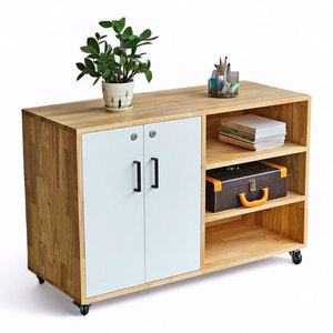 Minimalist Natural Wood Mobile Personal <b>Locker</b> 100x40x65cm-TCN68032 - Product Image 1