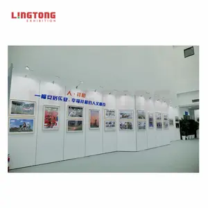 Art Display 997x2400mm Reusable Trade Show Exhibition Movable Partition Wall Panel with White PVC Film