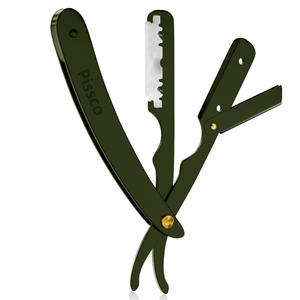 Stainless Steel Folding Shaving Knife with Straight <b>Edge</b> Barber Razor Custom logo razor Men's Straight Razor By Pissco Pakistan - Product Image 1