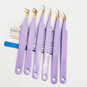 Pinces à extensions de cils professionnelles en acier inoxydable japonais de haute qualité, durables et écologiques - Product Image 4