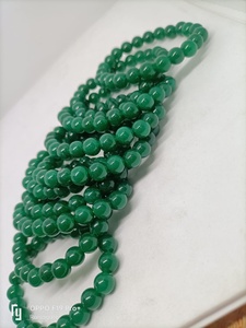 Pulsera de Jade Verde, Cuentas de Piedras Preciosas Naturales de Primera Calidad, Joyería de Cristal Elástica, Símbolo de Suerte, Prosperidad y Armonía - Product Image 4