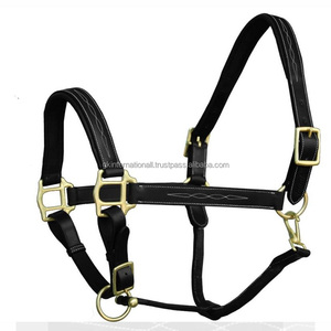 ที่มีคุณภาพสูงสามเย็บแฟนซีเบาะเชือกแขวนคอหนังสำหรับม้าที่มีทองเหลืองนิกเกิลหัวเข็มขัดและแหวน - Product Image 5