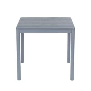 Table de salle à manger carrée/rectangulaire en plastique PP à lattes, avec structure en aluminium, résistante aux intempéries, pour cour, cuisine, hôpital et salle de sport - Product Image 6