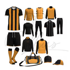 Ensemble de maillot et short de football pour homme avec nom d'équipe personnalisé, polyester/coton, léger, respirant, séchage rapide, utilisation estivale, vente en gros - Product Image 2