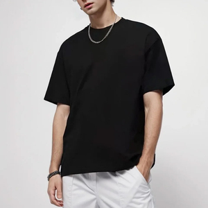 200gsm Heavy Oversized Plain T-<b>Shirt</b> for <b>Men</b> Summer HighQualtity <b>Short</b> <b>Sleeve</b> Tee 100%cotton Solid Color Trendy Casual <b>white</b> Top - Product Image 3