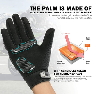 Guantes deportivos de cuero para motocicleta, transpirables, para carreras - Product Image 5