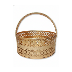 Ready Ship Modern Metal Gift <b>Hamper</b> Basket Handle for Festive Corporate Wedding Gifting | Eco-Friendly Multifunction <b>Storage</b> - Product Image 1