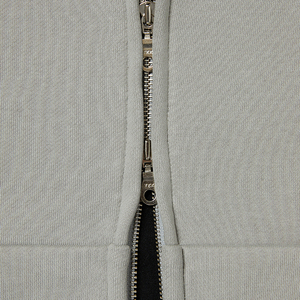 OEM personalizado Zip Up Hoodie Oversized Heavy Weight Streetwear Algodón de alta calidad en blanco Zip Up Hoodie - Product Image 5