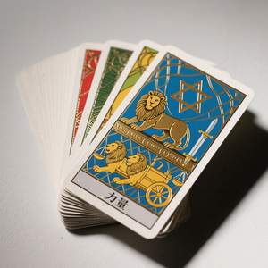 Cartas de tarot con bordes dorados personalizadas, cartas de oráculo de negocios de alta calidad con mensajes de Ángel impresos en papel de arte - Product Image 1