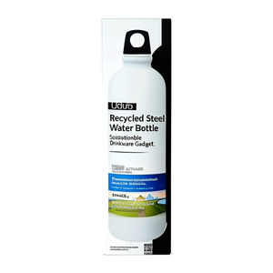 Bottiglia d'Acqua in Acciaio Riciclato Udut, Gadget Promozionale Sostenibile per Bevande - Product Image 3