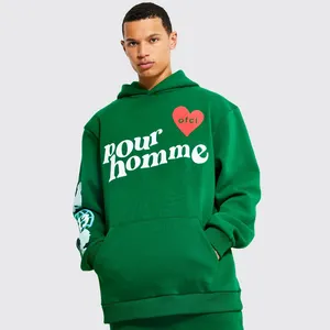 Sweat à capuche imprimé personnalisé sur toute l'usine French Terry Graphic Hoodie Sport Hommes Full Zip Up Hoodies