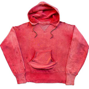 Sudaderas con capucha de lavado ácido de alta calidad, suéter de manga larga para hombres adultos con logotipo de diseño personalizado, diseño de angustia de talla grande y cuerda - Product Image 6