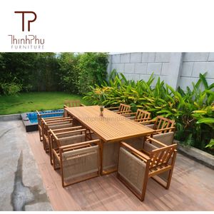 Acacia Muebles de jardín Mesa de comedor y sillas para cocina Villa Patio Hotel Comedor Ocio al aire libre-Thinh Phu muebles - Product Image 1
