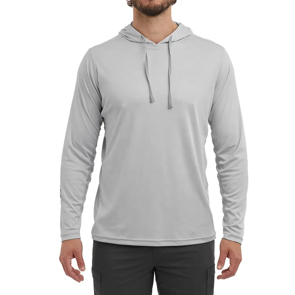 야외 태양 보호 빠른 건조 사용자 정의 디자인 UPF 50 남성용 긴 소매 측면 메쉬 성능 티셔츠